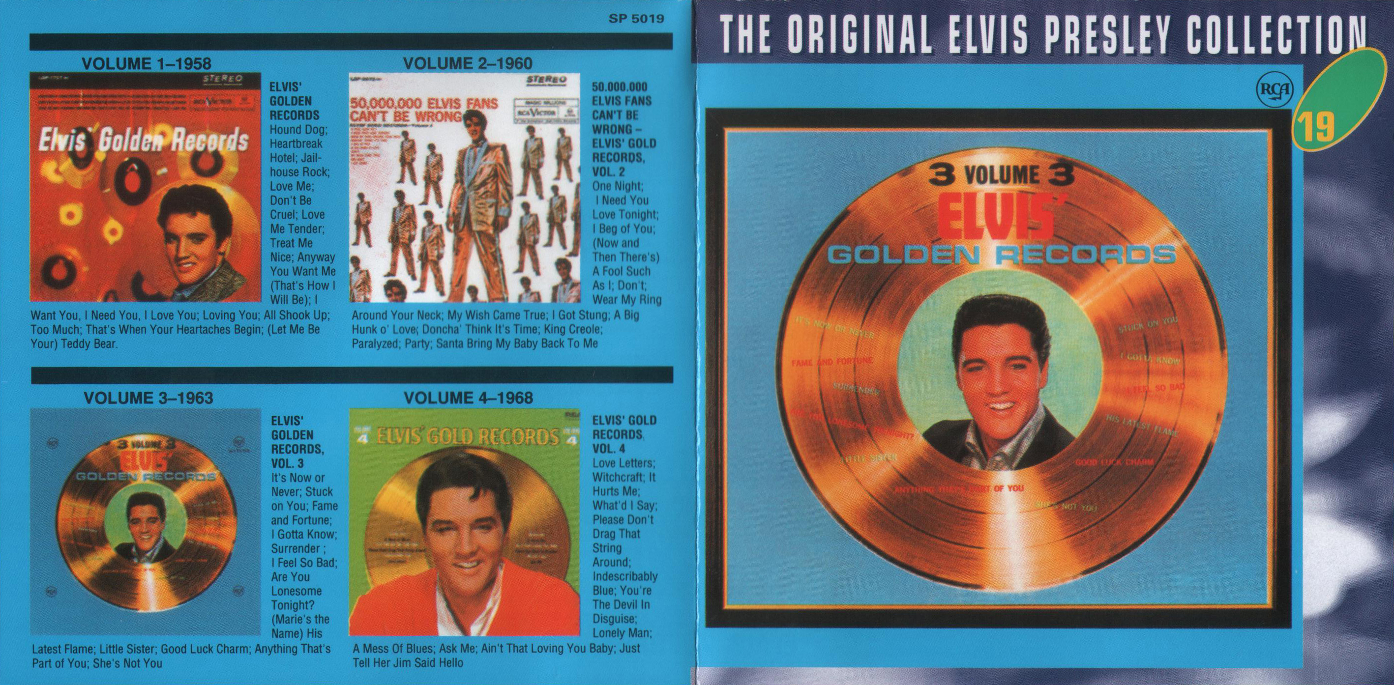 Elvis Presley  The Original Elvis Presley Collection 19; Elvis Golden Records 3 : Front + Inlay
